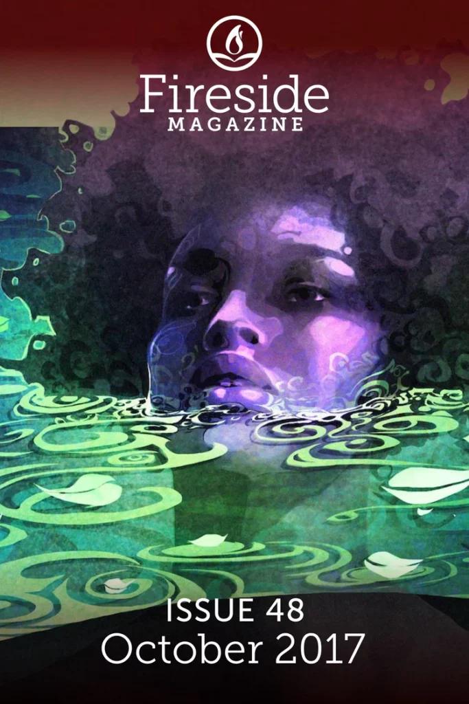 Fireside Magazine Issue 48 featuring a Black Woman partially submerged in water